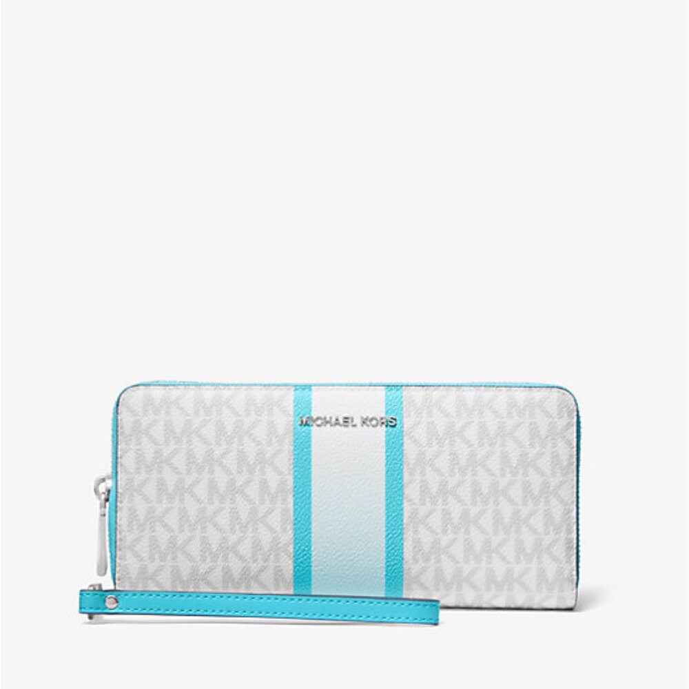 Michael Kors Jet Set Travel Continental Wristlet Wallet - Ocean Blue